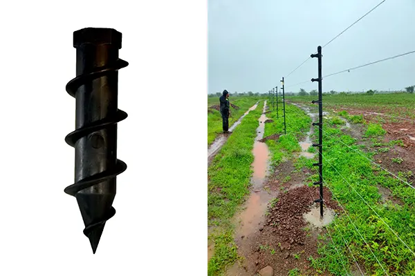 Bahu-Balli Fencing Pole/Post, bamboo poles, Bahu-Balli Trellis Supports, Bahu-Balli Poles with Anchor